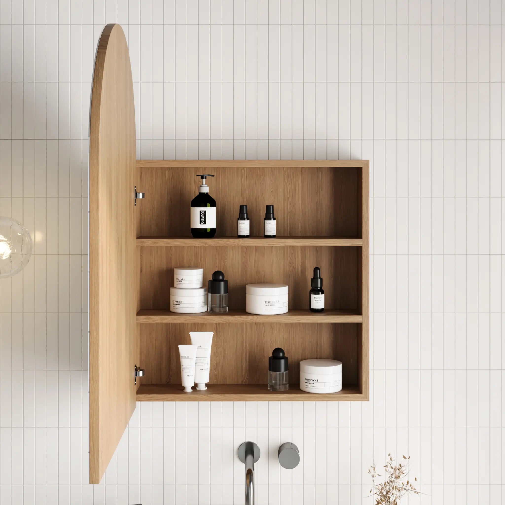 Forme LED Shaving Mirror Cabinet 600 - Zyloh Haus Mirrored Cabinets